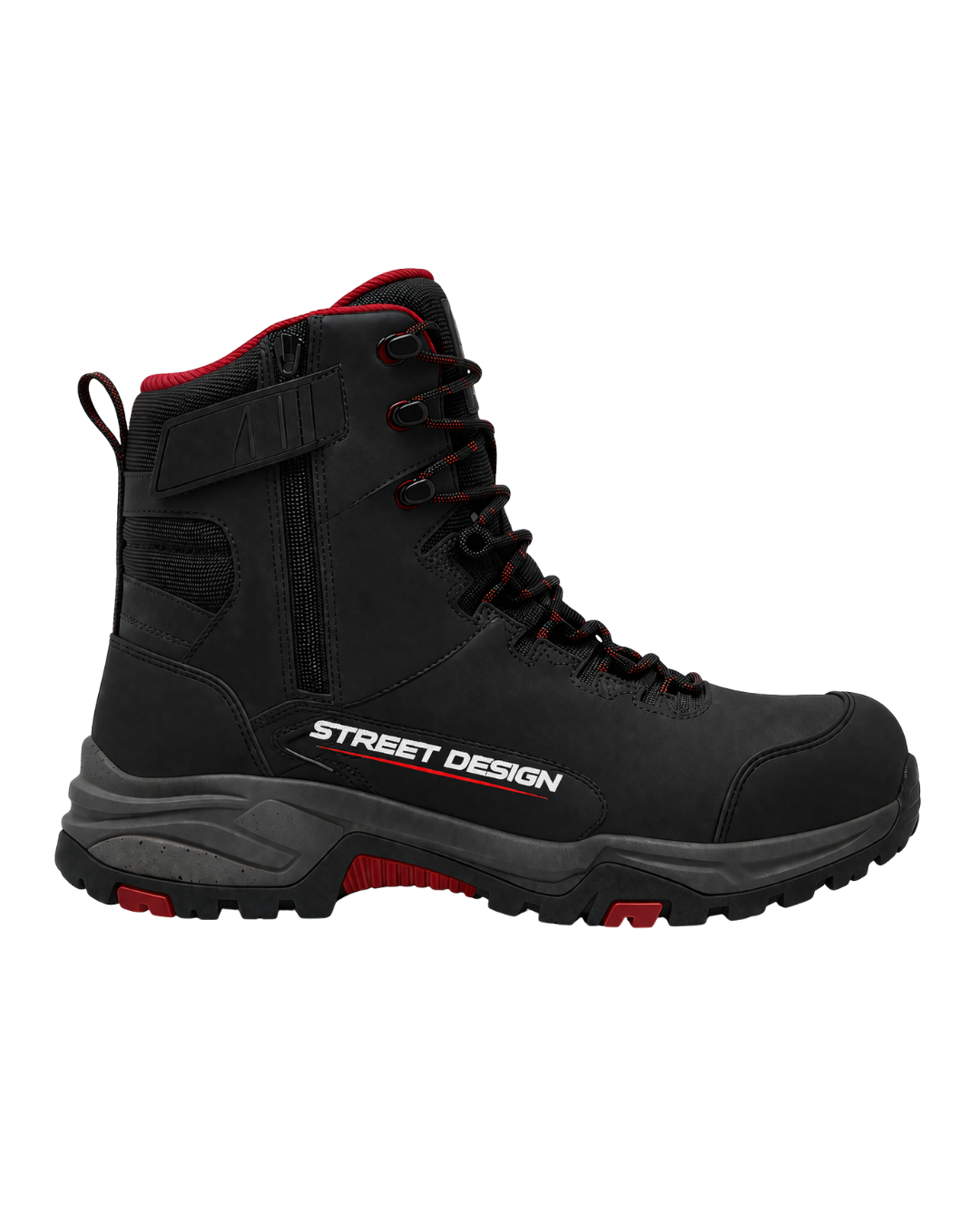 Street Design Tall Side Zip Waterproof Safety Boots – SD1-019